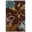 Laysan Home Transitional Dyed Hand Tufted Polyester 5'x7' Rug in Brown