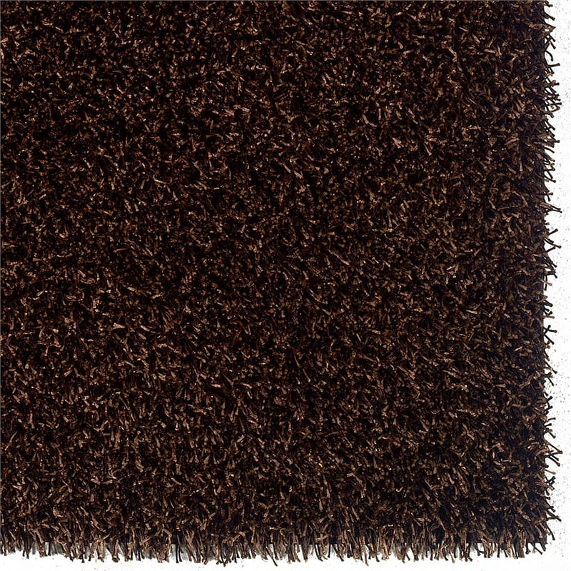 Laysan Home Transitional Shag Hand Tufted Polyester 8'x10' Rug in Brown