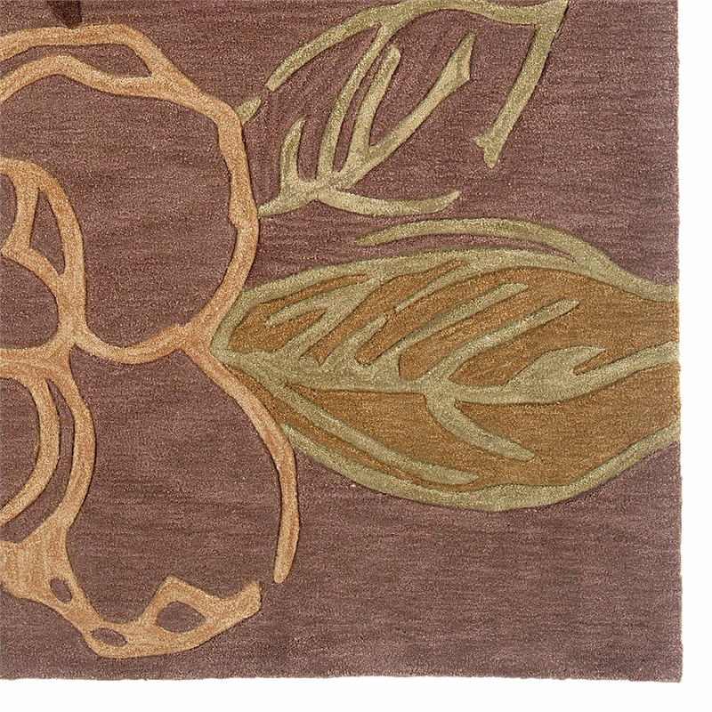 Laysan Home Transitional Dyed Hand Tufted Polyester 5'x7' Rug in Purple