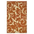 Laysan Home Transitional Hand Tufted Polyester 5'x7' Rug in Pumpkin Orange