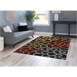 Laysan Home Transitional Hand Tufted Polyester 5'x7' Rug in Chocolate Brown