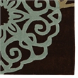 Laysan Home Transitional Hand Tufted Polyester 8'x10' Rug in Chocolate Brown