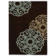 Laysan Home Transitional Hand Tufted Polyester 8'x10' Rug in Chocolate Brown