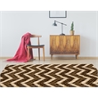 Laysan Home Transitional Silk Chevron Polyester 5'x7'6