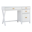 Laysan Home 4 Drawers Modern Wood Side Storage Desk in White
