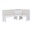 Laysan Home Coastal Wood Corner Dining Nook in Gray