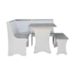 Laysan Home Coastal Wood Corner Dining Nook in Gray