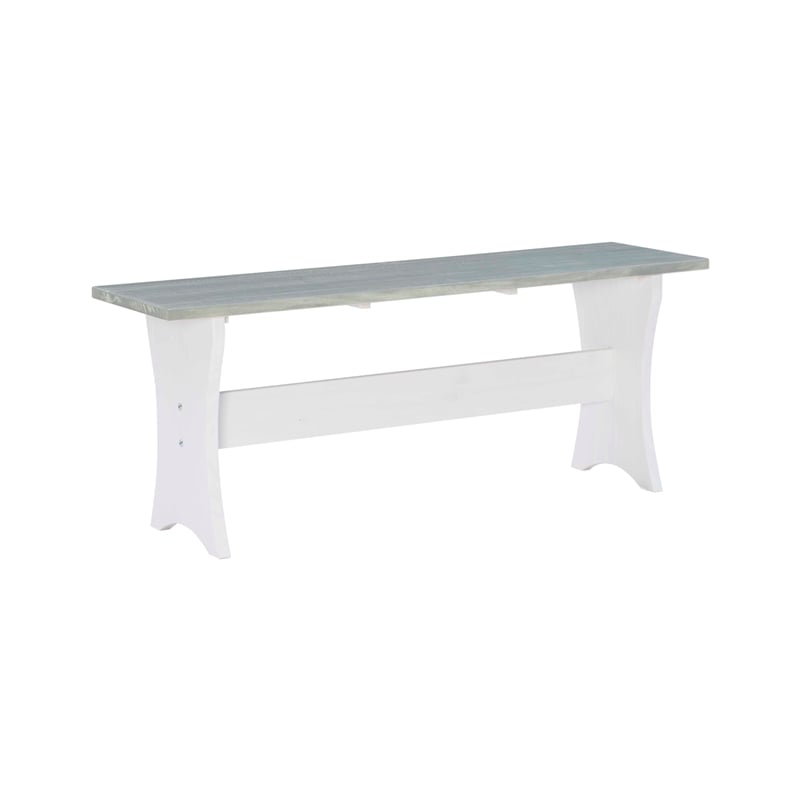 Laysan Home Coastal Wood Corner Dining Nook in Gray