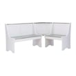 Laysan Home Coastal Wood Corner Dining Nook in Gray