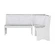 Laysan Home Coastal Wood Corner Dining Nook in Gray