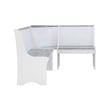 Laysan Home Coastal Wood Corner Dining Nook in Gray
