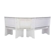 Laysan Home Coastal Wood Corner Dining Nook in Gray