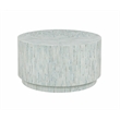 Laysan Home Transitional Capiz Coffee Table in Blue