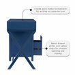 Laysan Home 4 Drawers Modern Wood Side Storage Desk in Navy Blue