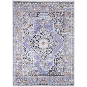 Laysan Home Traditional Woven Polyester 6'7&quotx9'7&quot Rug in Lavender Purple