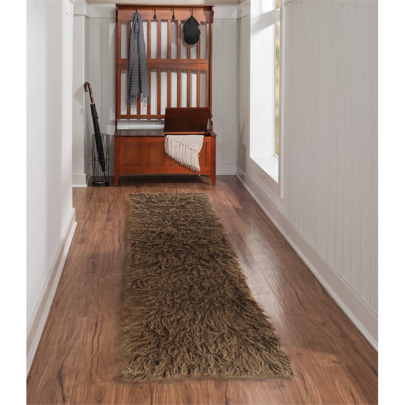 Laysan Home Transitional Flokati Hand Woven Wool 2'4