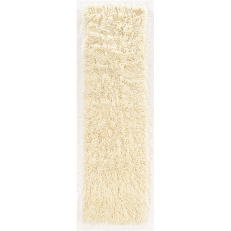 Laysan Home Transitional Flokati Hand Woven Wool 2'4