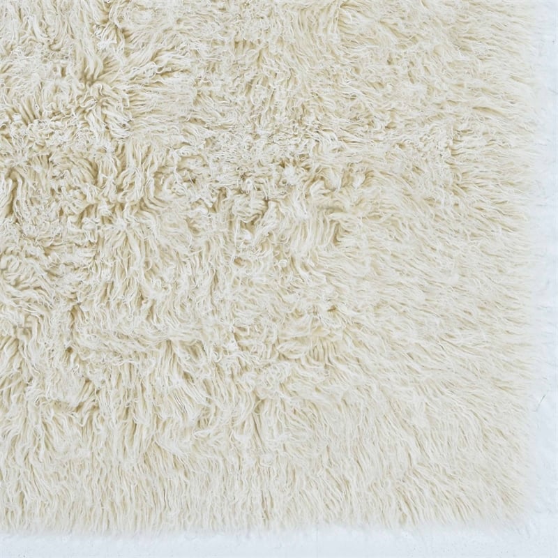 Laysan Home Transitional Flokati Hand Woven Wool 2'4