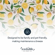 Laysan Home Transitional Washable Polyester 2'x8' Rug in Ivory and Yellow