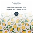 Laysan Home Transitional Washable Polyester 2'x8' Rug in Ivory and Yellow
