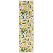 Laysan Home Transitional Washable Polyester 2'x8' Rug in Ivory and Yellow