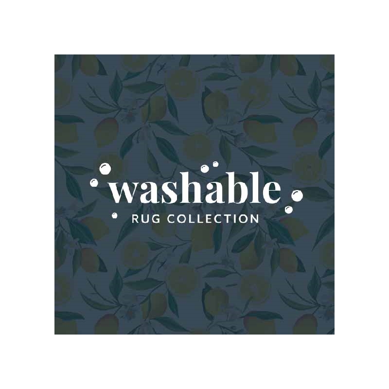 Laysan Home Transitional Washable Polyester 5'x7' Rug in Ivory and Yellow