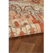 Laysan Home Traditional Machine Made Polyester 3'x5' Rug in Ivory and Rust