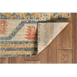 Laysan Home Traditional Machine Made Polyester 8'x10' Rug in Ivory and Rust