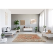 Laysan Home Traditional Machine Made Polyester 8'x10' Rug in Ivory and Rust