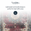 Laysan Home Transitional Washable Polyester 2'x3' Rug in Ivory and Burgundy