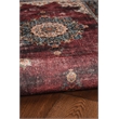 Laysan Home Transitional Washable Polyester 2'x3' Rug in Ivory and Burgundy