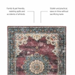 Laysan Home Transitional Washable Polyester 2'x3' Rug in Ivory and Burgundy