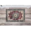 Laysan Home Transitional Washable Polyester 2'x3' Rug in Ivory and Burgundy