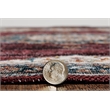 Laysan Home Transitional Washable Polyester 3'x5' Rug in Ivory and Burgundy