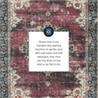 Laysan Home Transitional Washable Polyester 3'x5' Rug in Ivory and Burgundy