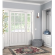 Laysan Home Transitional Washable Polyester 3'x5' Rug in Ivory and Burgundy