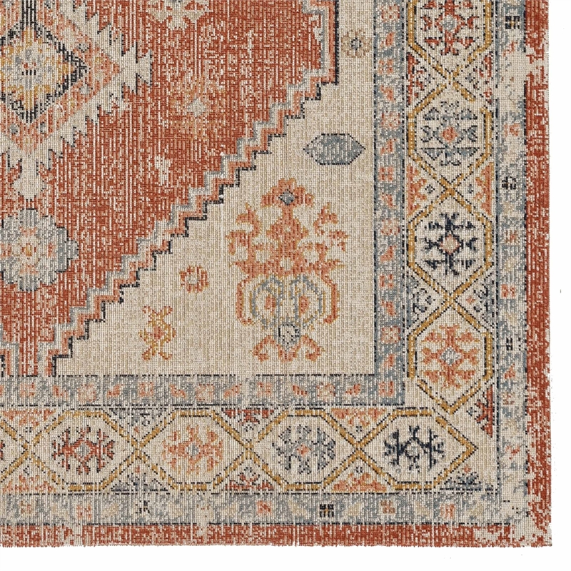 Laysan Home Traditional Machine Made Polyester 5'x7'6