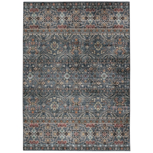 laysan home transitional washable polyester 3'x5' rug in teal blue and ivory
