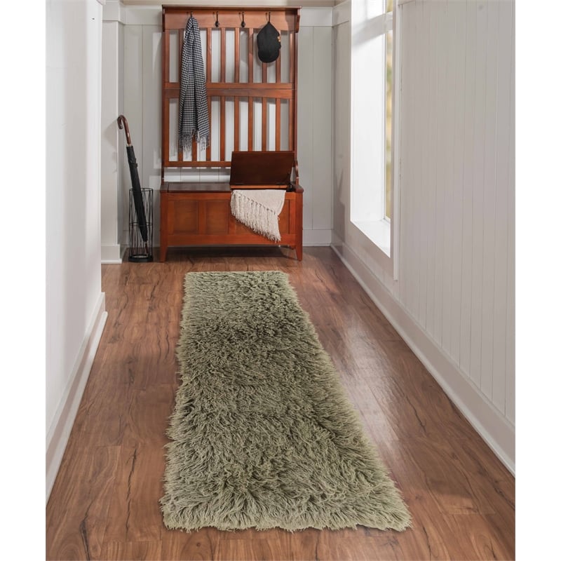 Laysan Home Transitional Flokati Hand Woven Wool 2'4