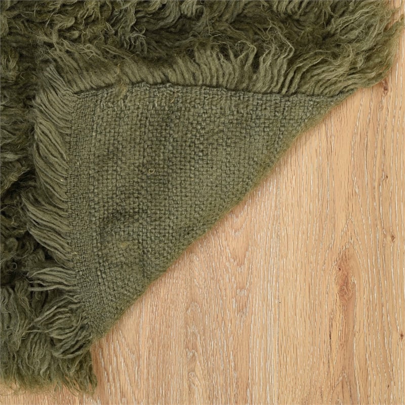 Laysan Home Transitional Flokati Hand Woven Wool 3'6