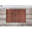Laysan Home Transitional Washable Polyester 2'x3' Rug in Garnet Red and Ivory
