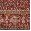 Laysan Home Transitional Washable Polyester 2'x3' Rug in Garnet Red and Ivory