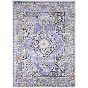 laysan home traditional woven polyester 5'x7' rectangle rug in lavender purple