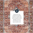 Laysan Home Transitional Washable Polyester 5'x7' Rug in Rust Orange and Ivory
