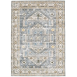 Laysan Home Transitional Washable Polyester 2'x3' Rectangle Rug Gray and Beige