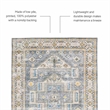 Laysan Home Transitional Washable Polyester 2'x3' Rectangle Rug Gray and Beige
