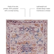 Laysan Home Transitional Washable Polyester 2'x3' Rectangle Rug in Ivory / Gold