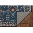 Laysan Home Transitional Washable Polyester 2'x3' Rectangle Rug in Navy / Ivory