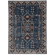 Laysan Home Transitional Washable Polyester 2'x3' Rectangle Rug in Navy / Ivory