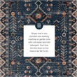 Laysan Home Transitional Washable Polyester 2'x3' Rectangle Rug in Navy / Ivory